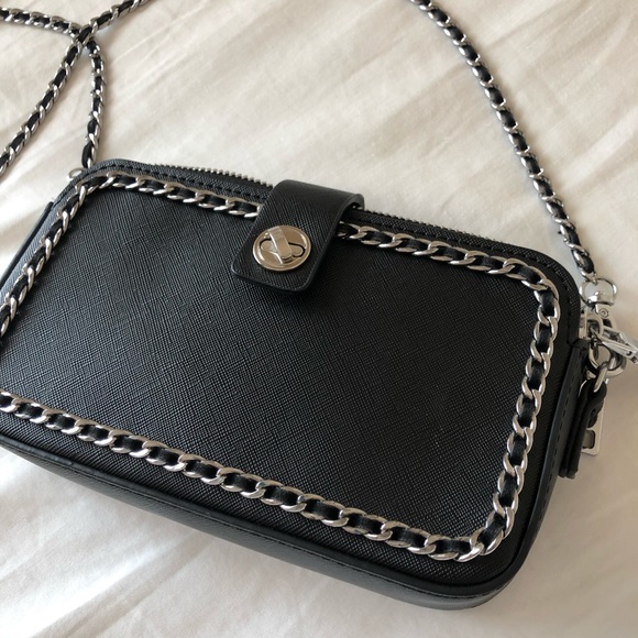 Zara Bags Black Chain Crossbody Purse Poshmark